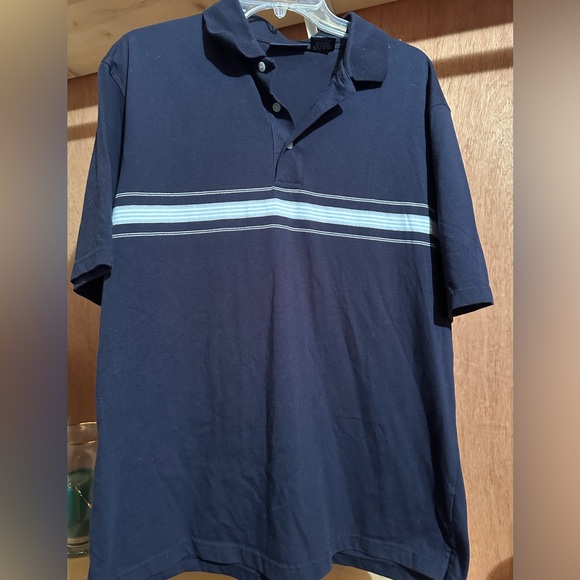 Men's Puritan brand pullover polo type shirt   Large. Navy - Picture 1 of 2